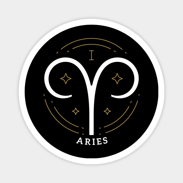 Aries Zodiac Sign Horoscope Birthday Present Gift Magnet by JaeSlaysDragons